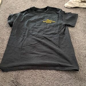 Black T-Shirt with Yellow Print